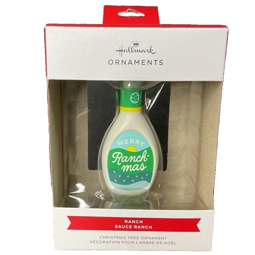 Hallmark Merry Ranch Mas Christmas Ornament Fun Ranch Dressing Bottle Design